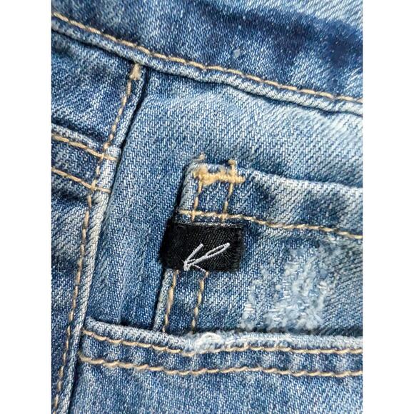 Kancan Denim Shorts Size S (29) Cuffed Distressed Mid Rise Y2K Grunge Beach - Picture 5 of 8